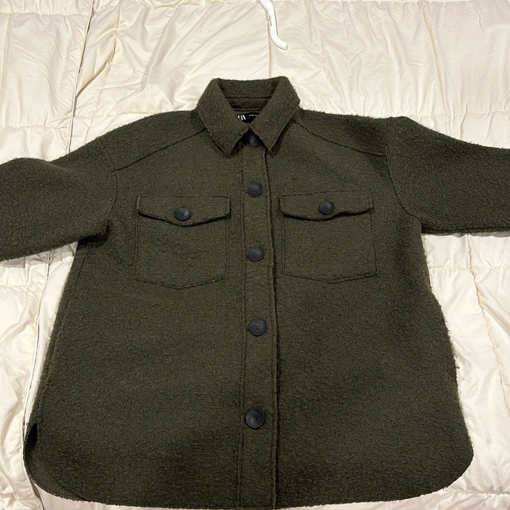 Xs Zara green shacket